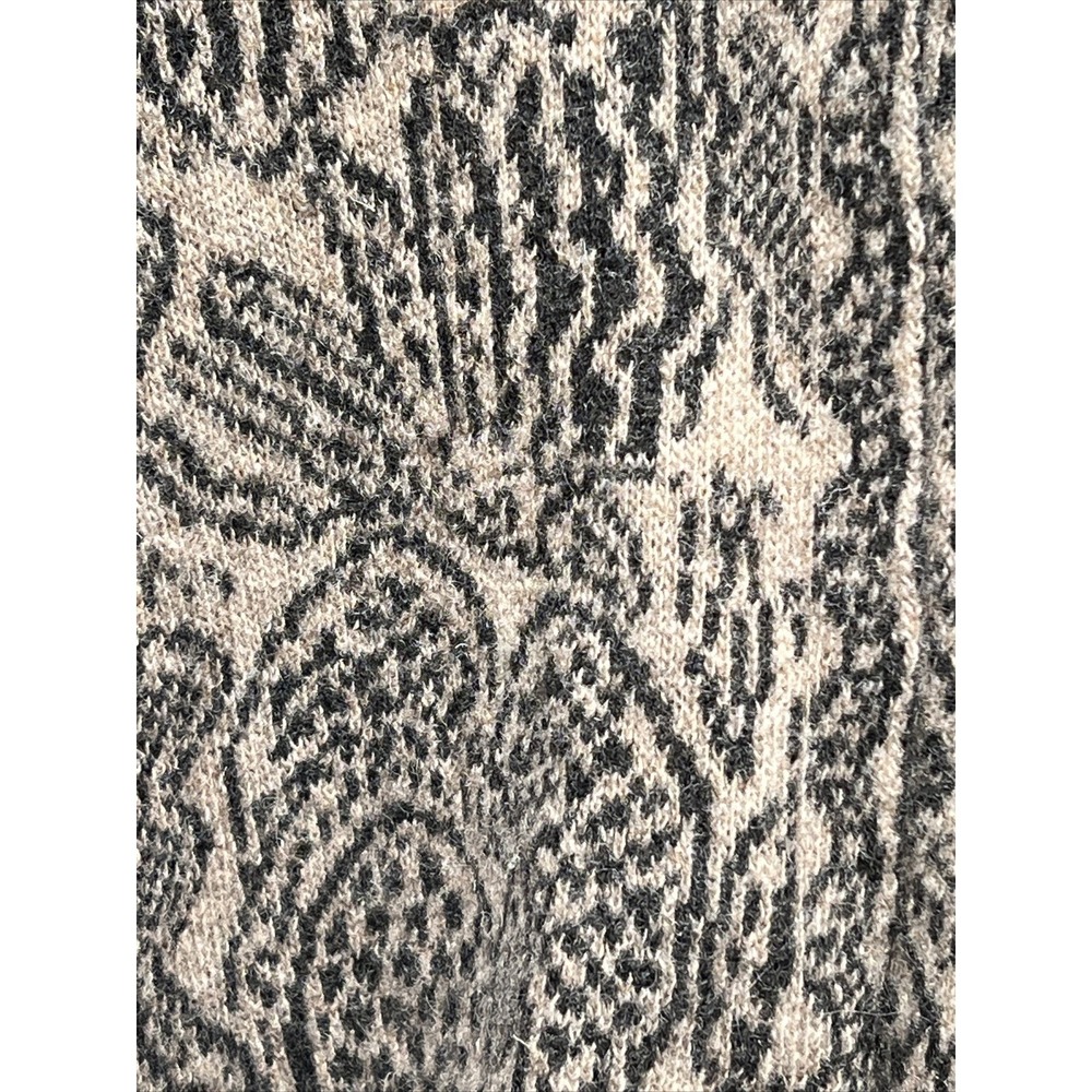 Sweater‎ Knit Jacket Shawl Collar Button Front Geometric Print Made in Italy L - Picture 2 of 11